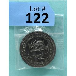 1 Oz. Walking Liberty/Shield .999 Titanium Round