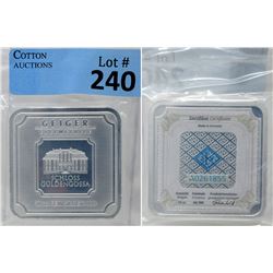 10 Oz Geiger Edelmetalle .999 Silver Bar