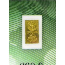 One Tenth Gram .9999 Gold Investor Bar