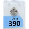 Image 1 : 10KT White Gold 8 Diamond Heart Pendant