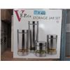 Image 1 : 2 New 4 Piece Glass Storage Jar Sets