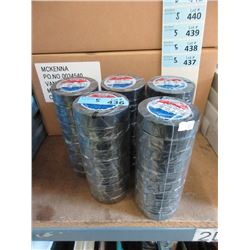 5 Packages of Black PVC Electric Tape