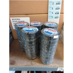 5 Packages of Black PVC Electric Tape