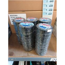 5 Packages of Black PVC Electric Tape