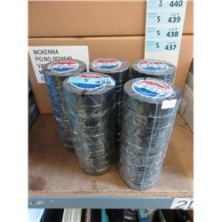 5 Packages of Black PVC Electric Tape