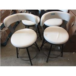 2 New 26" Swivel Pub Chairs - White