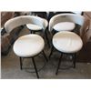 Image 1 : 2 New 26" Swivel Pub Chairs - White