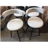 Image 1 : 2 New 26" Swivel Pub Chairs - White