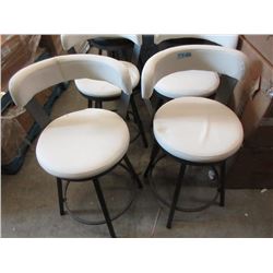 2 New 29" Swivel Pub Chairs - White