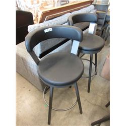 2 New 30  Swivel Pub Chairs - Black