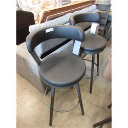 2 New 30  Swivel Pub Chairs - Black