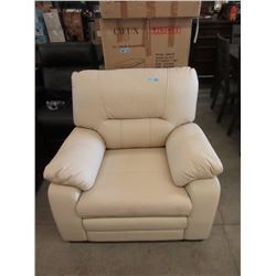 New Cream Leather Arm Chair