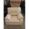 Image 1 : New Cream Leather Arm Chair