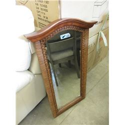 Wood & Wicker Framed Wall Mirror