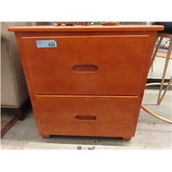 New Brown 2 Drawer Wood Nightstand