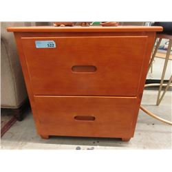 New Brown 2 Drawer Wood Nightstand