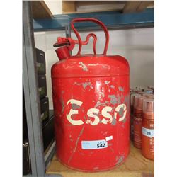 Vintage Esso 5 Gallon Metal Safety Can