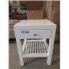 Image 1 : New White End Table with Drawer