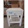 Image 1 : New White End Table with Drawer
