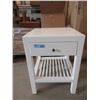 Image 1 : New White End Table with Drawer