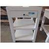Image 1 : New White End Table with Drawer & 2 Shelves