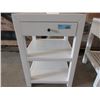 Image 1 : New White End Table with Drawer & 2 Shelves
