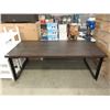 Image 1 : New  moes Wood Top Dining Table with Metal Frame