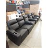 Image 1 : New 5-Seat Black Power Reclining Theater Seating