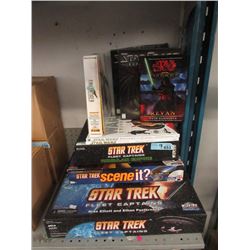 9 Piece Lot Star Trek Books & Games