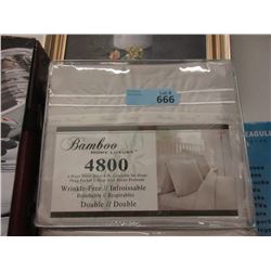 New Double 4 Piece Polyester Sheet Set - Lt. Grey