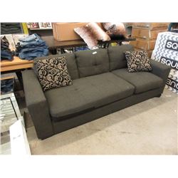 New 88" Grey Fabric Sofa - Floor Model