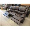 Image 1 : New Brown Leather Manual Reclining Sofa