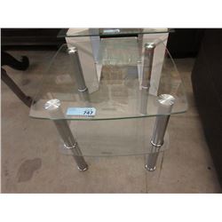 New 2 Level Glass End Table