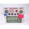 Image 1 : 1967 Canadian Centennial Coin Set and $1 Bill