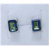 Image 1 : New Ocean Blue Mystic Topaz Stud Earrings