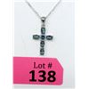 Image 1 : Ocean Blue Mystic Topaz Cross Pendant
