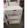 Image 1 : New White End Table with Drawer & 2 Shelves