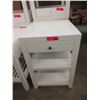 Image 1 : New White End Table with Drawer & 2 Shelves