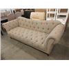 Image 1 : New 89" Button Tufted Fabric Upholstered Sofa