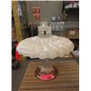 Image 1 : Vintage Table Lamp with Glass Shade