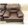 Image 1 : New Down Filled Brown Amax Leather Arm Chair