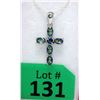 Image 1 : Ocean Blue Mystic Topaz Cross Pendant