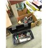Image 1 : Box of Assorted Hand Tools & Toolbox with Contents