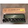Image 1 : New 3/4"  Drive 9 Piece Air Impact Socket Set