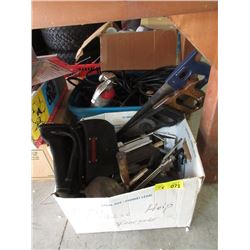 2 Boxes of Tools, Lamps & More