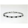 Image 1 : 7.8 CT Sapphire & Diamond Tennis Bracelet