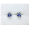 Image 1 : New Tanzanite Sterling Silver Stud Earrings