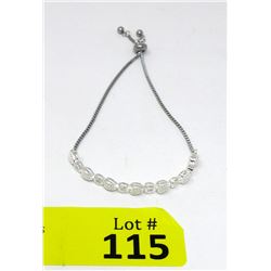 Sterling Silver Multi Heart Diamond Bracelet