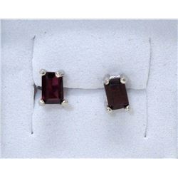 New Garnet Sterling Silver Earrings