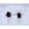 Image 1 : New Garnet Sterling Silver Earrings